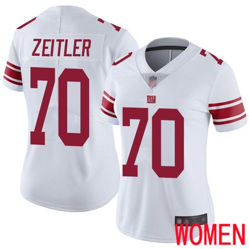 Women New York Giants #70 Kevin Zeitler White Vapor Untouchable Limited Player Football NFL Jersey